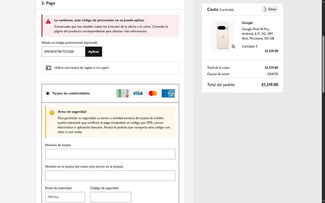 John Lewis checkout page showing John Lewis discount code box | Screenshot taken by SimplyCodes community member on Sep 13, 2025