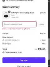 AUTO5%DISCOUNT coupon verification screenshot