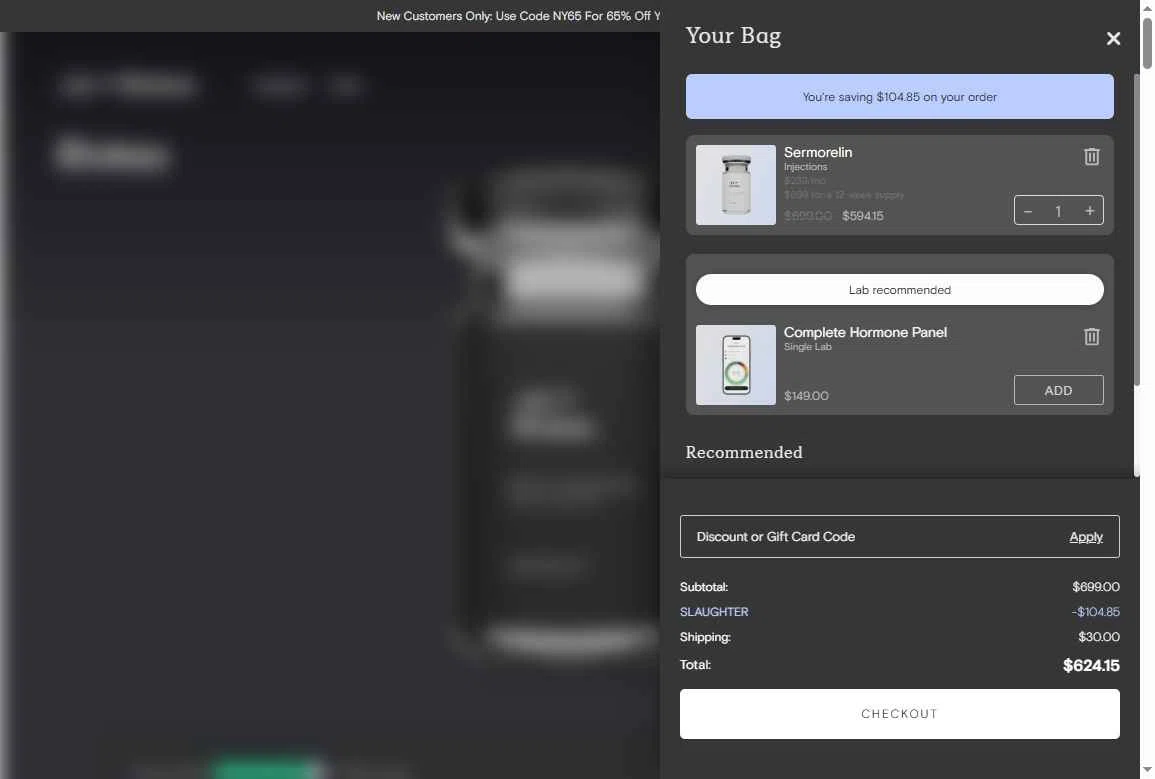 Joi + Blokes checkout page showing Joi + Blokes promo code box | Screenshot taken by SimplyCodes community member on Feb 18, 2026