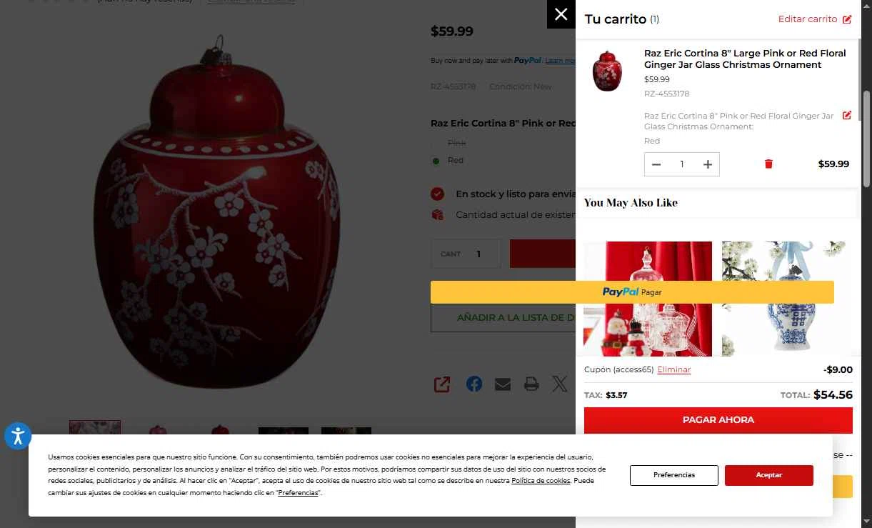 The Jolly Christmas Shop checkout page showing The Jolly Christmas Shop promo code box | Screenshot taken by SimplyCodes community member on Dec 2, 2025