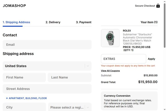 JomaShop checkout page showing JomaShop coupon code box | Screenshot taken by SimplyCodes community member on Aug 28, 2025