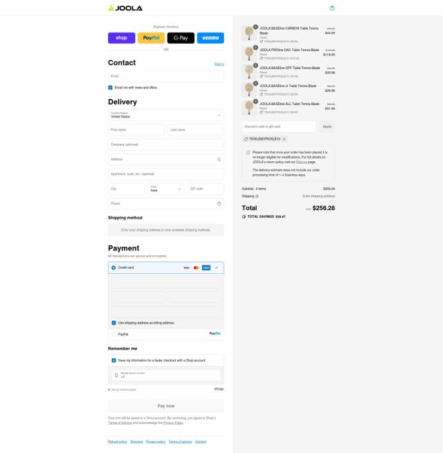 JOOLA checkout page showing JOOLA discount code box | Screenshot taken by SimplyCodes community member on Sep 10, 2025
