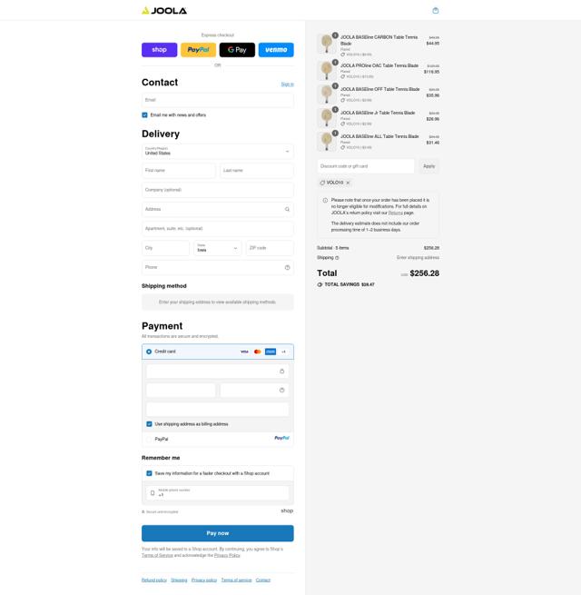 JOOLA checkout page showing JOOLA discount code box | Screenshot taken by SimplyCodes community member on Sep 10, 2025
