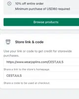 CESTJULS coupon verification screenshot