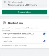 CESTJULS coupon verification screenshot