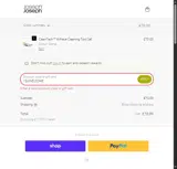 15JJWELCOME coupon verification screenshot