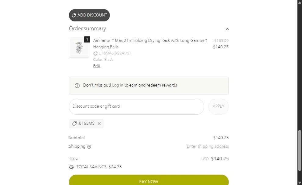 Joseph Joseph checkout page showing Joseph Joseph discount code box | Screenshot taken by SimplyCodes community member on Jan 30, 2026