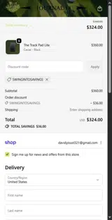SWINGINTOSAVINGS coupon verification screenshot