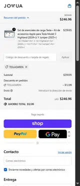 TESLADAREN coupon verification screenshot