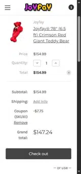 5KUXI coupon verification screenshot