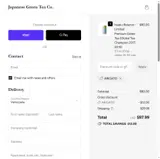 Japanese Green Tea Co. coupon verification screenshot