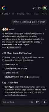 GROUP coupon verification screenshot