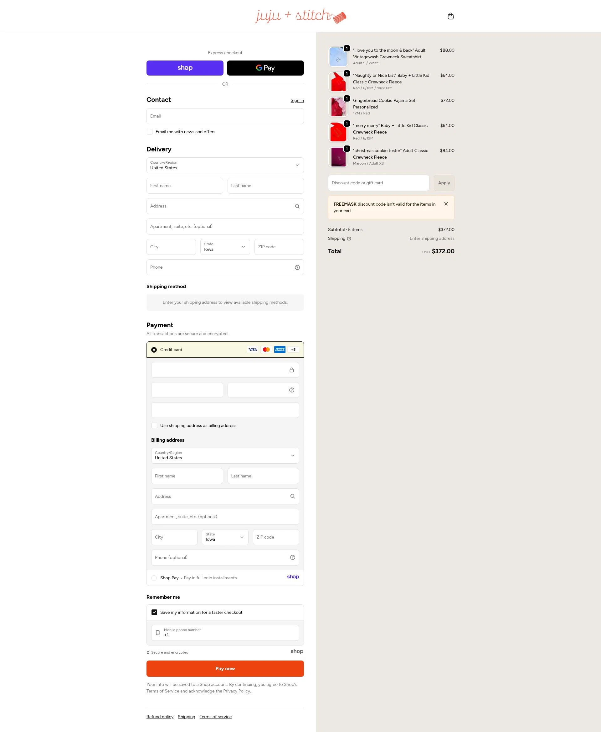 juju + stitch checkout page showing juju + stitch promo code box | Screenshot taken by SimplyCodes community member on Dec 31, 2025