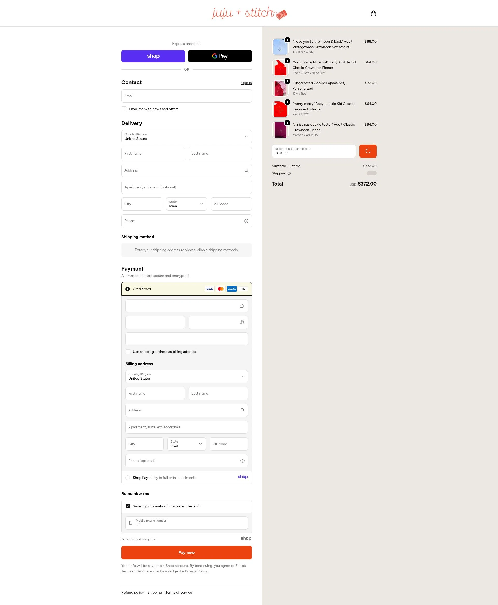 juju + stitch checkout page showing juju + stitch promo code box | Screenshot taken by SimplyCodes community member on Dec 31, 2025