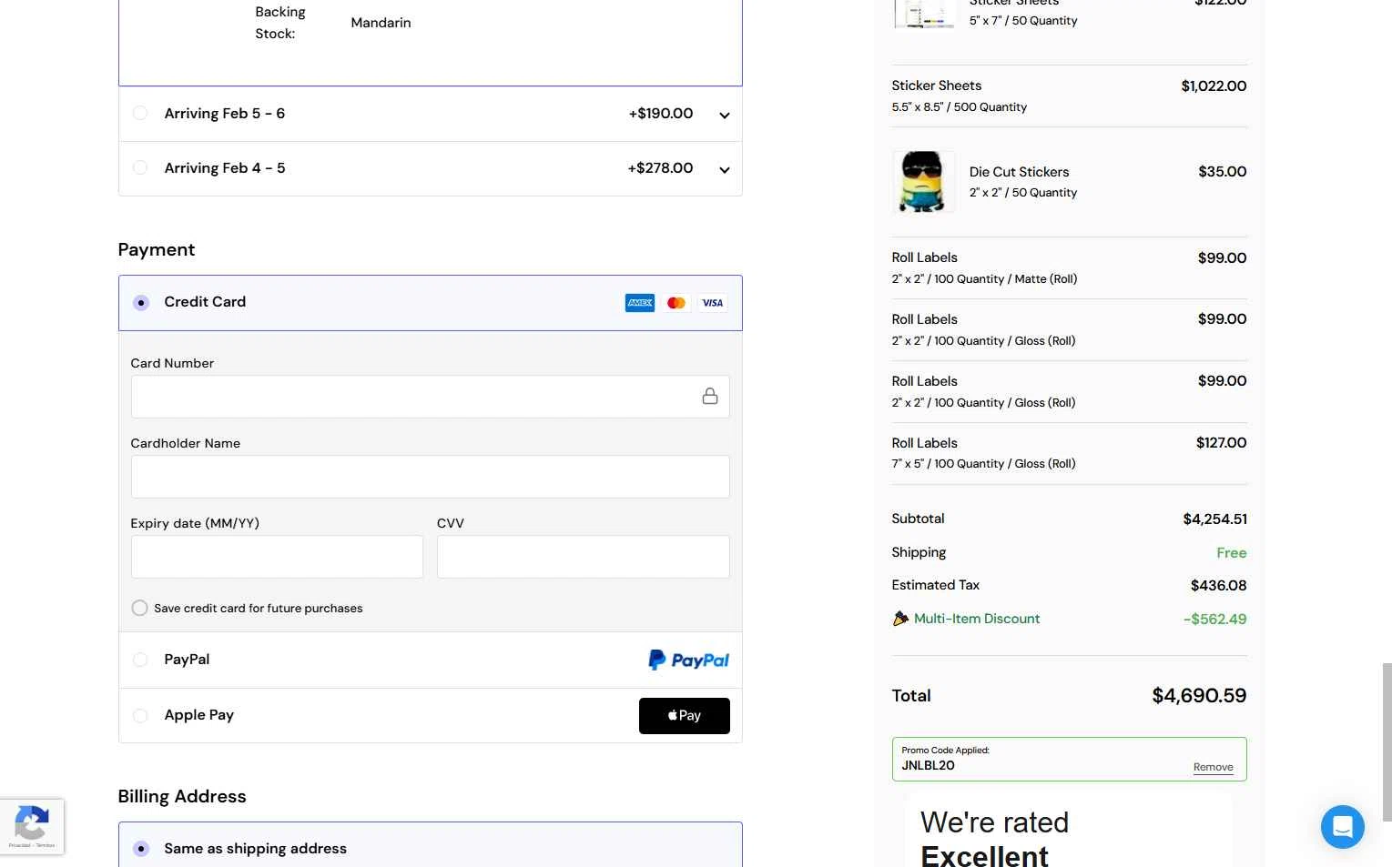 Jukebox Print checkout page showing Jukebox Print promo code box | Screenshot taken by SimplyCodes community member on Feb 1, 2026
