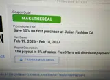 MAKETHEDEAL coupon verification screenshot