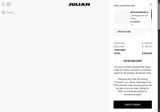 Julian Fashion coupon verification screenshot