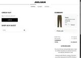 Julian Fashion coupon verification screenshot