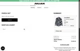 Julian Fashion coupon verification screenshot