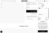 Julian Fashion coupon verification screenshot