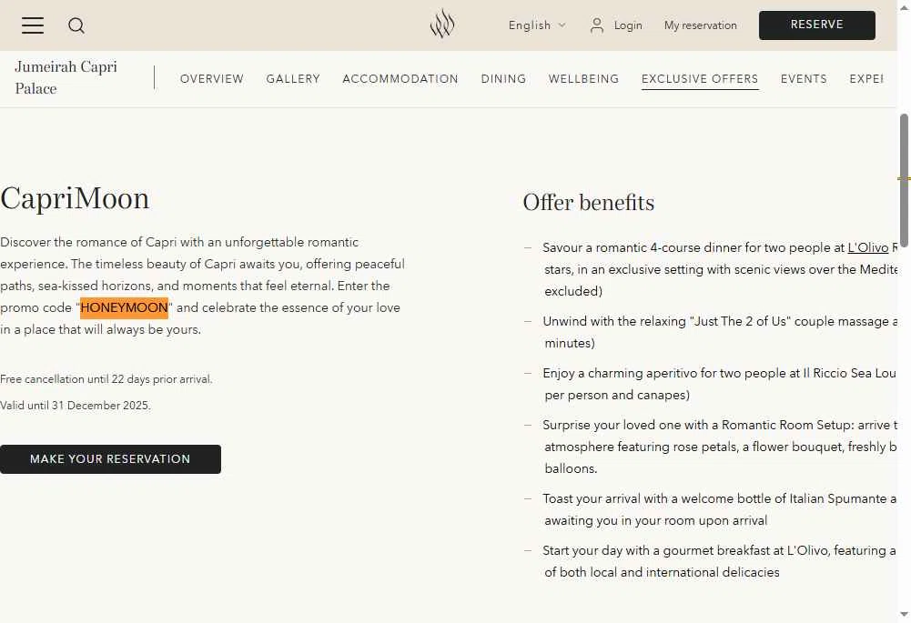Jumeirah checkout page showing Jumeirah promo code box | Screenshot taken by SimplyCodes community member on Dec 21, 2025