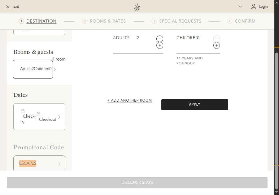 Jumeirah checkout page showing Jumeirah promo code box | Screenshot taken by SimplyCodes community member on Dec 28, 2025