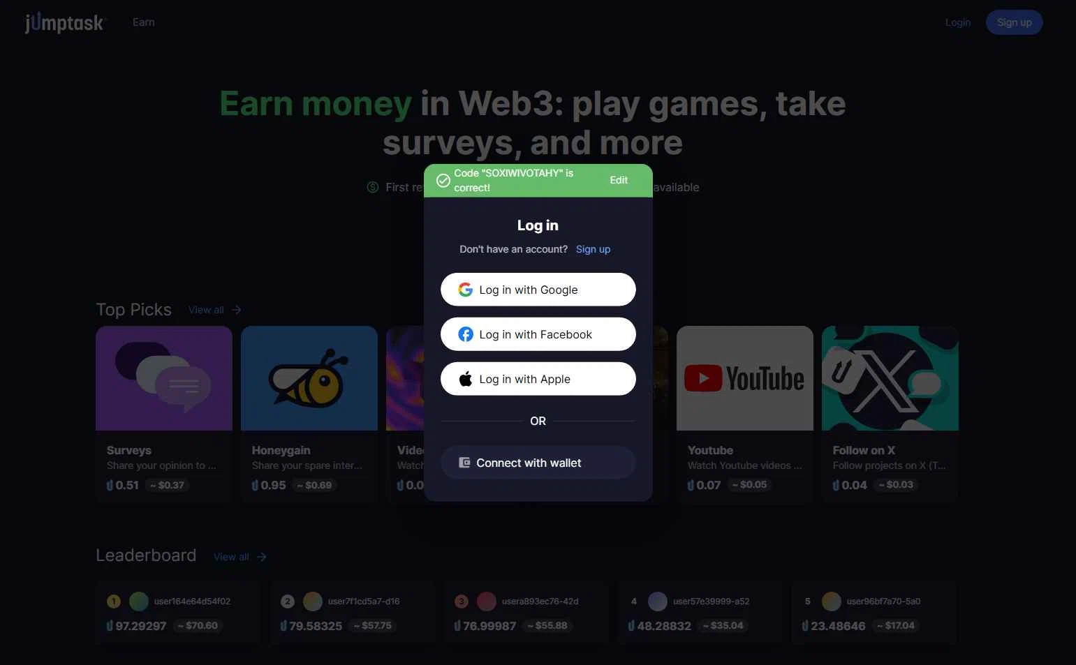 JumpTask.io checkout page showing JumpTask.io promo code box | Screenshot taken by SimplyCodes community member on Dec 15, 2025