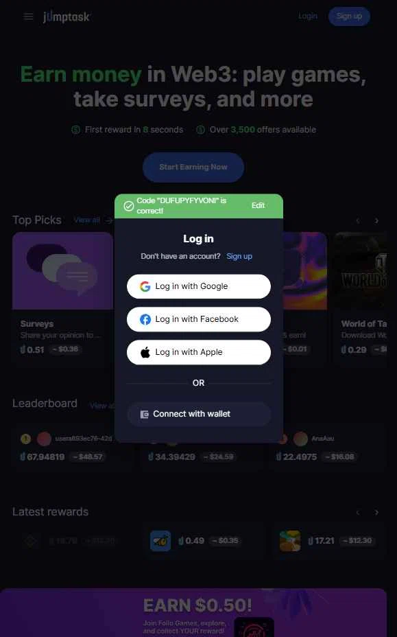 JumpTask.io checkout page showing JumpTask.io promo code box | Screenshot taken by SimplyCodes community member on Jan 4, 2026