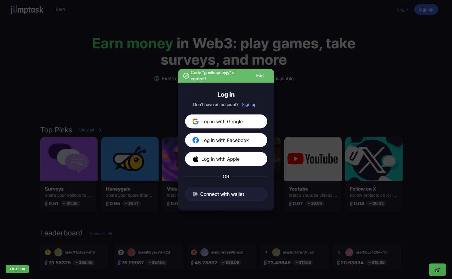 JumpTask.io checkout page showing JumpTask.io promo code box | Screenshot taken by SimplyCodes community member on Dec 13, 2025