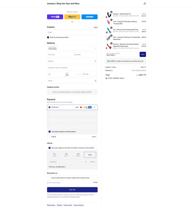 Juntame checkout page showing Juntame discount code box | Screenshot taken by SimplyCodes community member on Aug 27, 2025