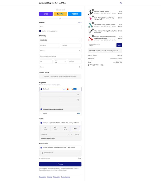 Juntame checkout page showing Juntame discount code box | Screenshot taken by SimplyCodes community member on Sep 4, 2025