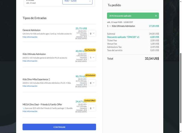 Jurassic Quest checkout page showing Jurassic Quest promo code box | Screenshot taken by SimplyCodes community member on Sep 8, 2025