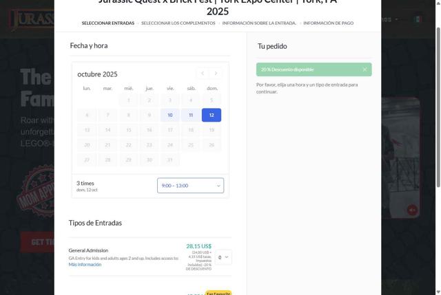 Jurassic Quest checkout page showing Jurassic Quest promo code box | Screenshot taken by SimplyCodes community member on Sep 4, 2025
