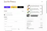 Just Art Pottery coupon verification screenshot