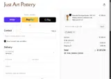 Just Art Pottery coupon verification screenshot