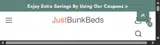 Just Bunk Beds coupon verification screenshot