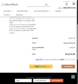 Just Bunk Beds coupon verification screenshot