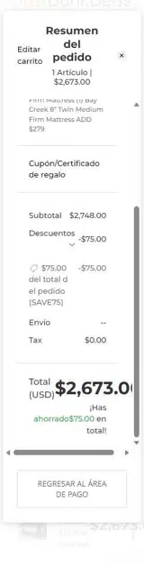 Just Bunk Beds coupon verification screenshot