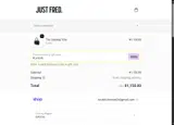 JUST FRED coupon verification screenshot
