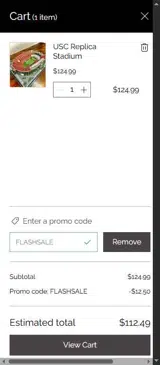FLASHSALE coupon verification screenshot