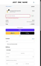 Tiffany coupon verification screenshot