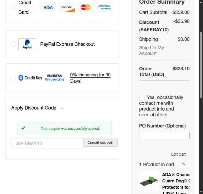JustRite checkout page showing JustRite promo code box | Screenshot taken by SimplyCodes community member on Nov 26, 2025