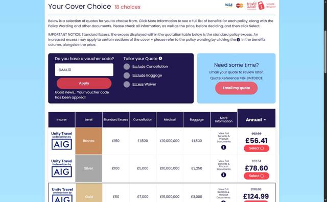 Just Travel Cover checkout page showing Just Travel Cover discount code box | Screenshot taken by SimplyCodes community member on Jun 30, 2025