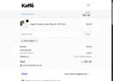 Kaffe Products coupon verification screenshot