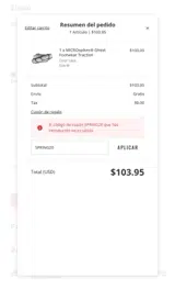 SPRING20 coupon verification screenshot