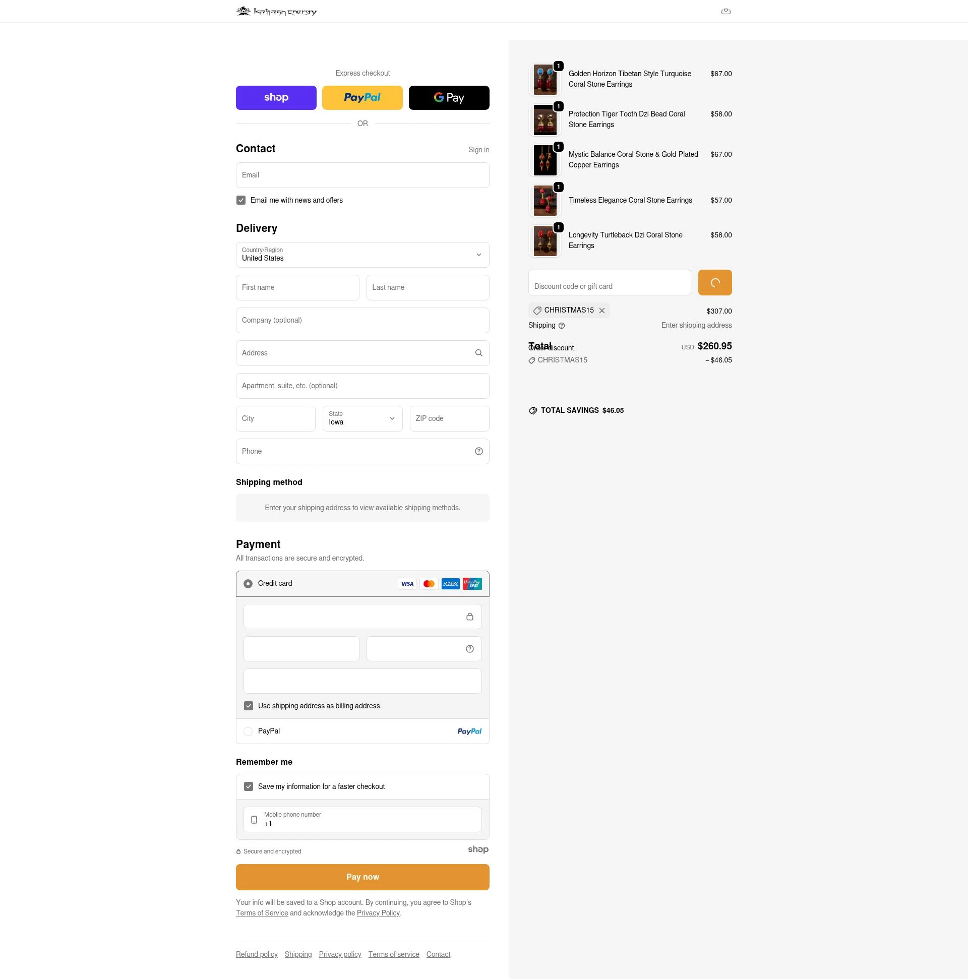 Kailash Energy checkout page showing Kailash Energy promo code box | Screenshot taken by SimplyCodes community member on Dec 21, 2025