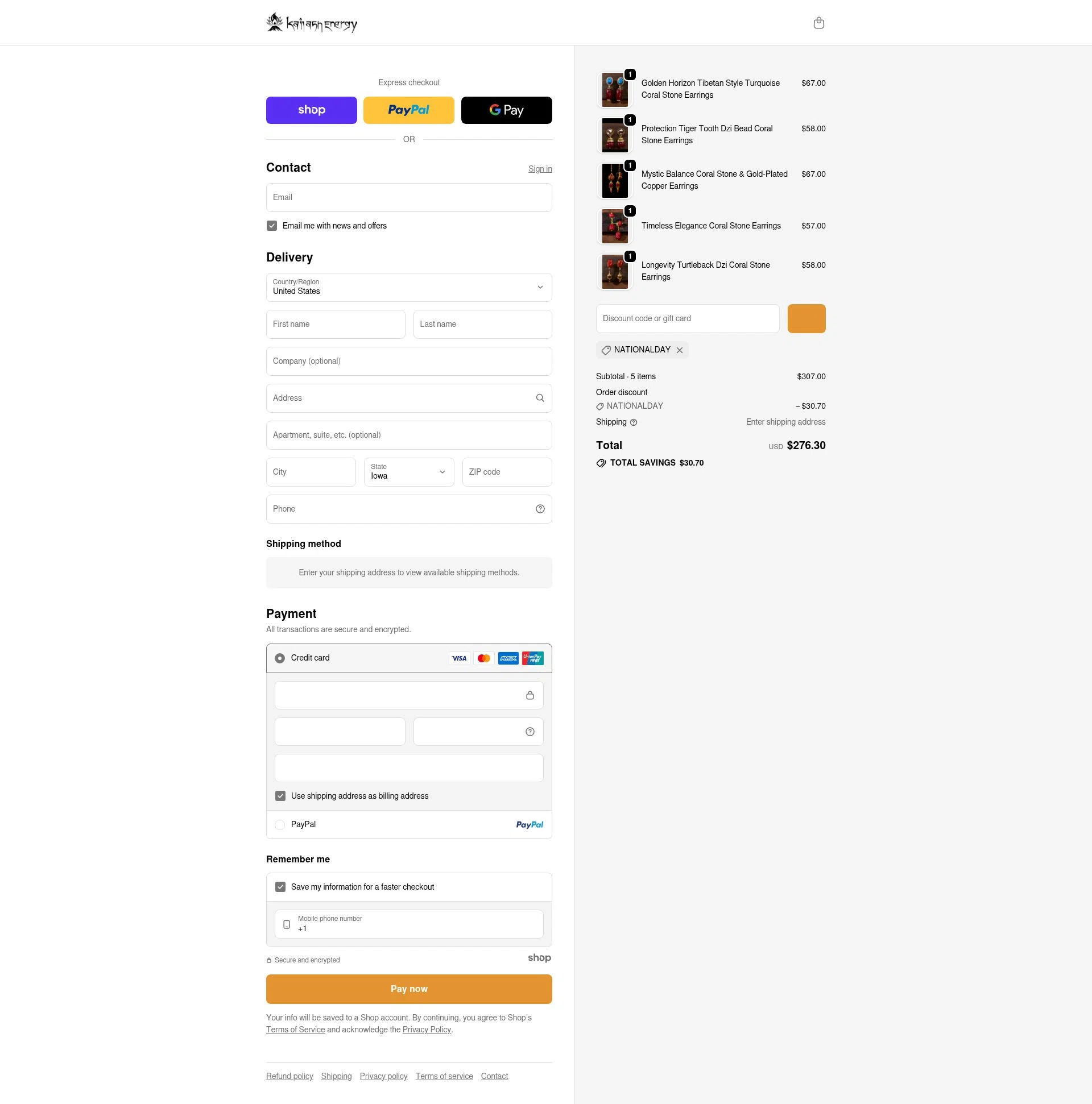 Kailash Energy checkout page showing Kailash Energy promo code box | Screenshot taken by SimplyCodes community member on Dec 21, 2025