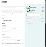Kaizen Food Company coupon verification screenshot