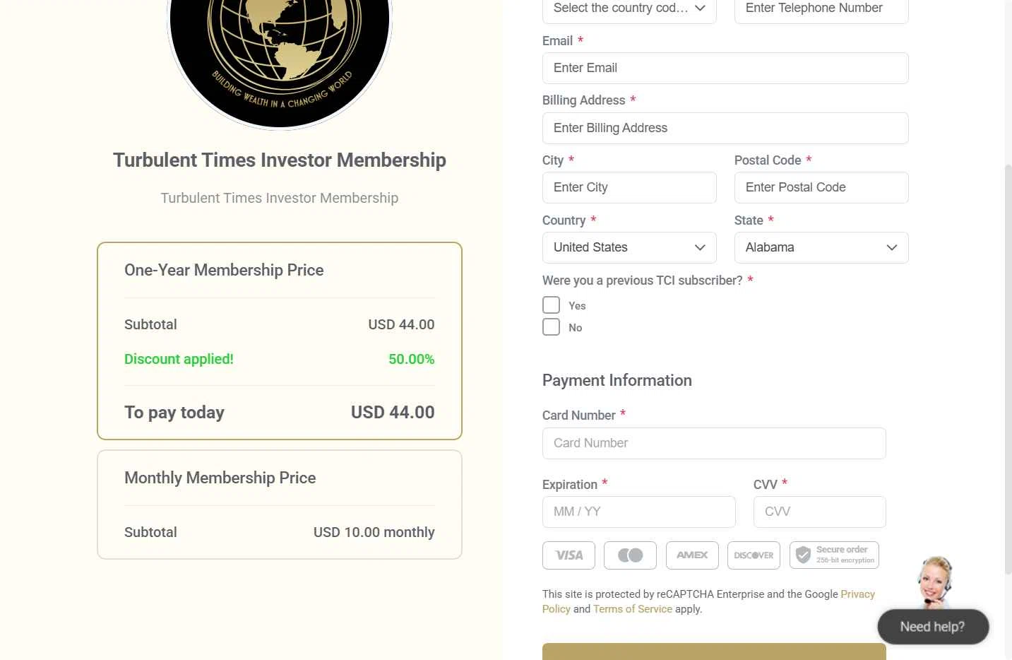 Kartra checkout page showing Kartra promo code box | Screenshot taken by SimplyCodes community member on Nov 7, 2025