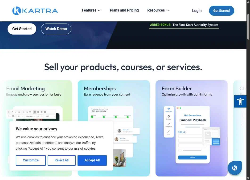 Kartra checkout page showing Kartra promo code box | Screenshot taken by SimplyCodes community member on Dec 4, 2025
